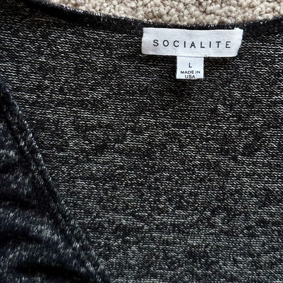 NWOT Socialite Faux Wrap Lightweight Sweater Top from Nordstrom Marled - Picture 5 of 6